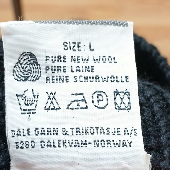 Dale Of Norway 100% Norwegian Wool Cowl Neck Pullover Sweater Size Large - Picture 10 of 10